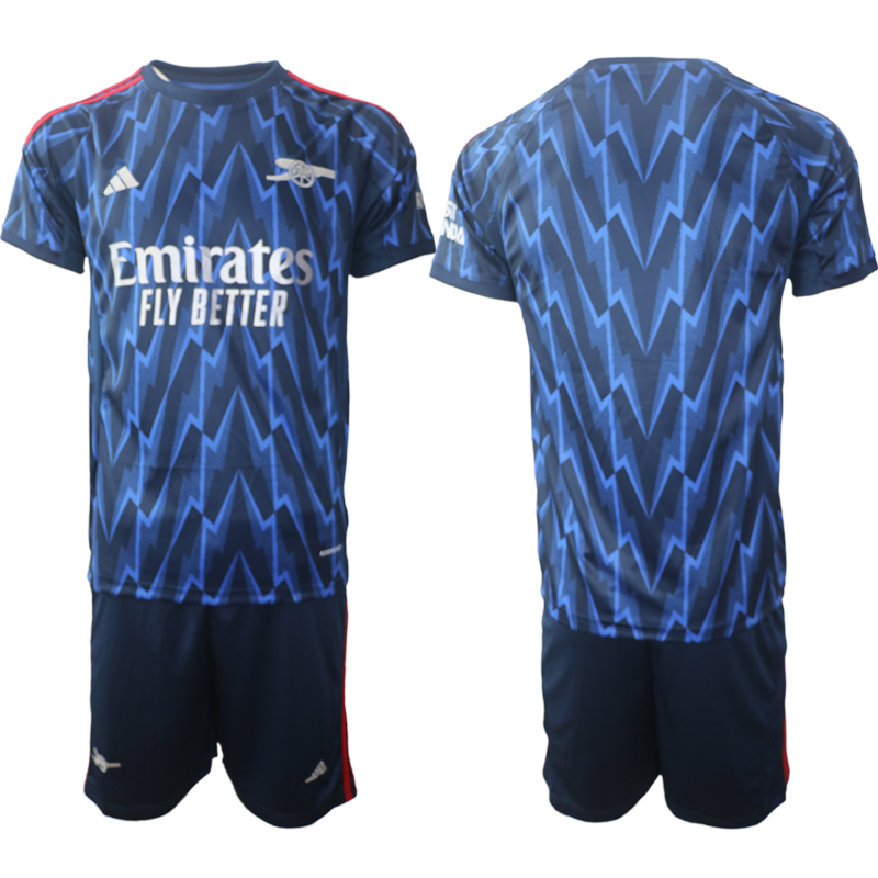 Men 2025-2026 Club Arsenal away Blue Blank Soccer Jersey->arsenal jersey->Soccer Club Jersey